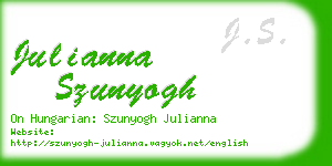 julianna szunyogh business card